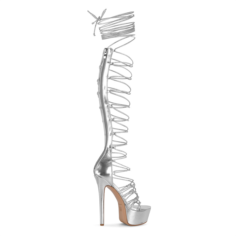 รองเท้าแตะส้นสูงแบบกลาดิเอเตอร - Sandal Strappy Heeled บทวิจารณ์และราคา