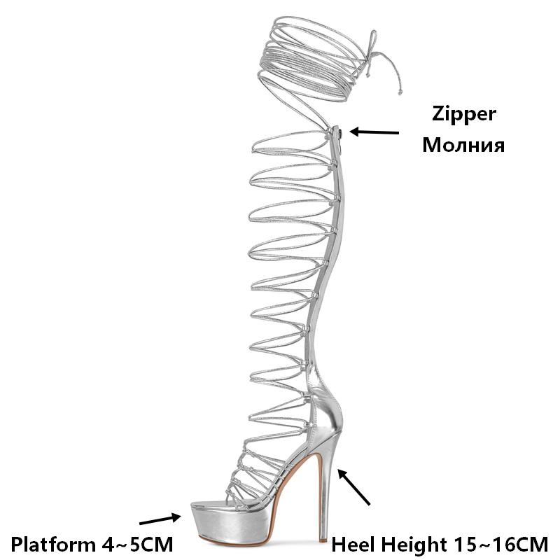 รองเท้าแตะส้นสูงแบบกลาดิเอเตอร - Sandal Strappy Heeled บทวิจารณ์และราคา