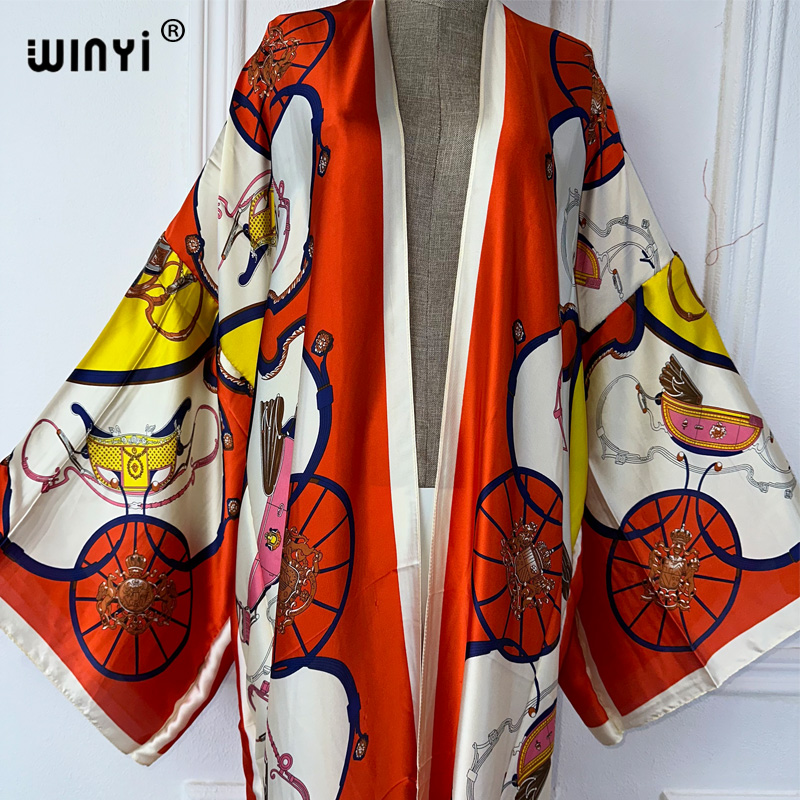 WINYI เสื้อคลุมกิโมโนลายโบโฮสำ - Cover Up Kaftan บทวิจารณ์และราคา