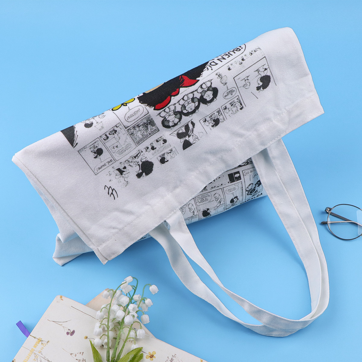 กระเป๋าผ้าแคนวาสแฟชั่น ลายการ์ - Tote Bag Beach บทวิจารณ์และราคา