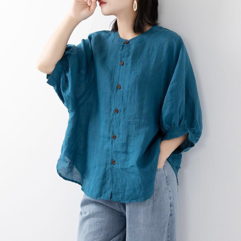เสื้อเชิ้ตผ้าฝ้ายและผ้าลินินสำ - Blouse Off Shoulder บทวิจารณ์และราคา