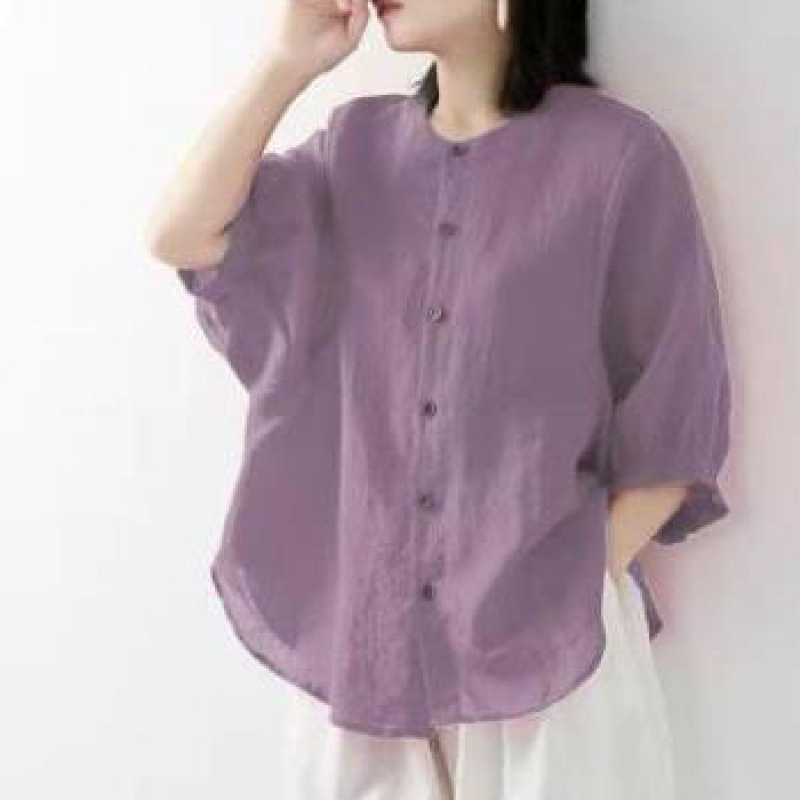 เสื้อเชิ้ตผ้าฝ้ายและผ้าลินินสำ - Blouse Off Shoulder บทวิจารณ์และราคา