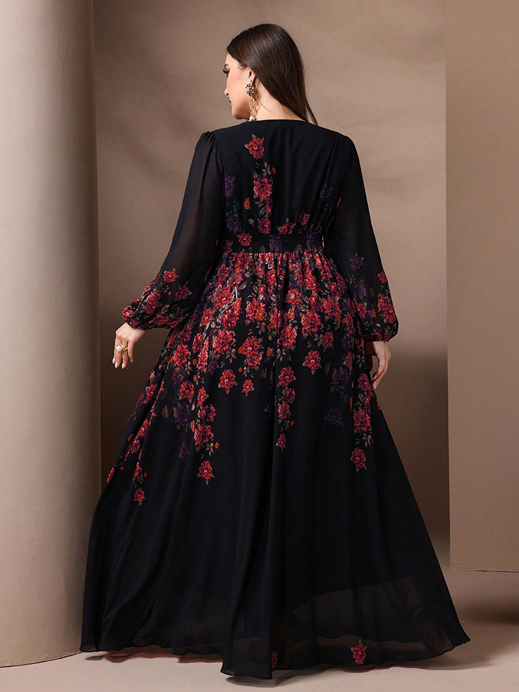 Toleen 2024ชุดแม็กซี่เดรสคอวี  - Romper Floral Print บทวิจารณ์และราคา